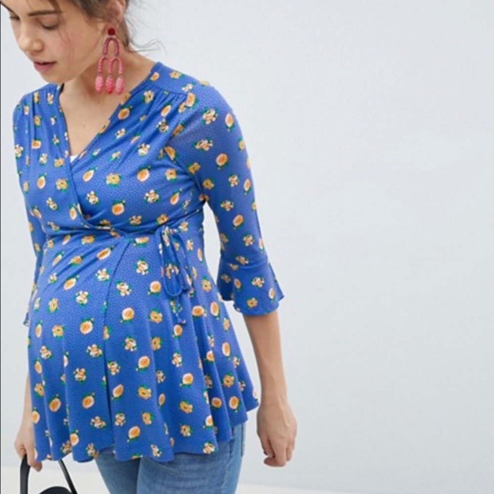 Flattering ASOS faux wrap maternity top